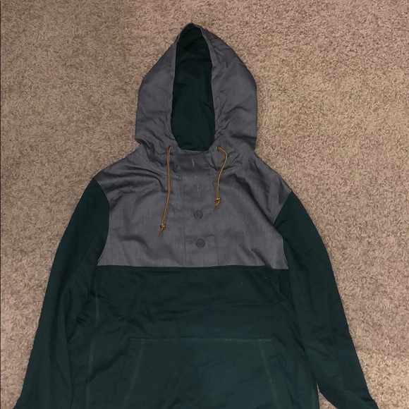 Mens medium quarter button hoodie - Picture 1 of 4